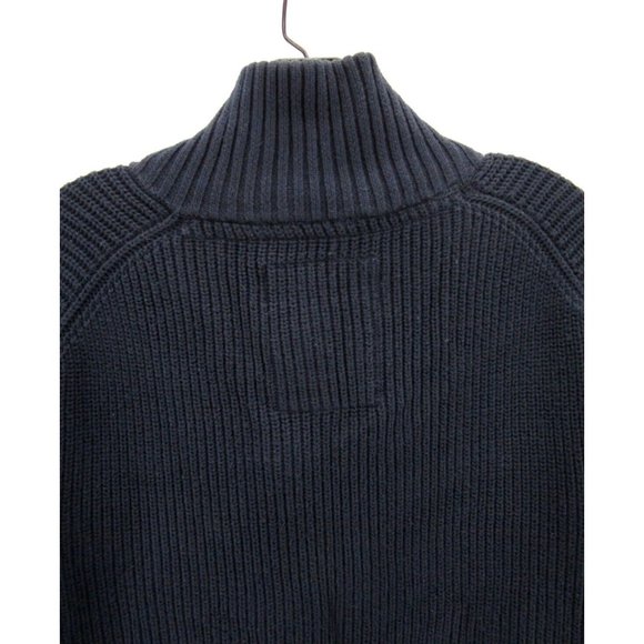 McNeal Sweater Large Pullover Turtleneck Toggle Patch Thick Cotton - Picture 7 of 10